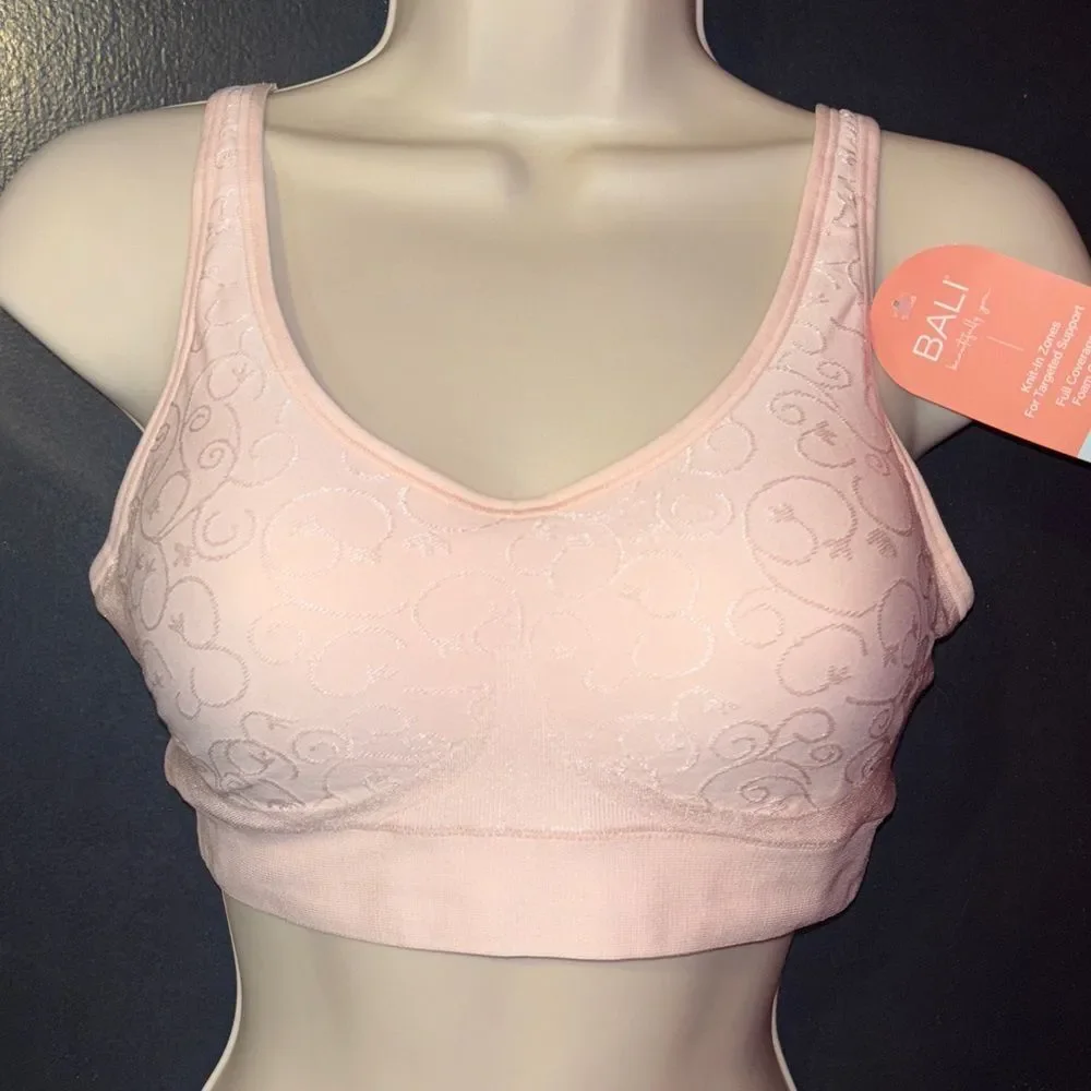 NWT Bali Beautifully You Light Pink Comfort Bra. Sz medium.